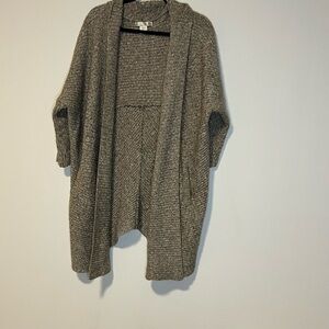 Kaisely Anthropology Taupe Women's Cardigan Large Brown